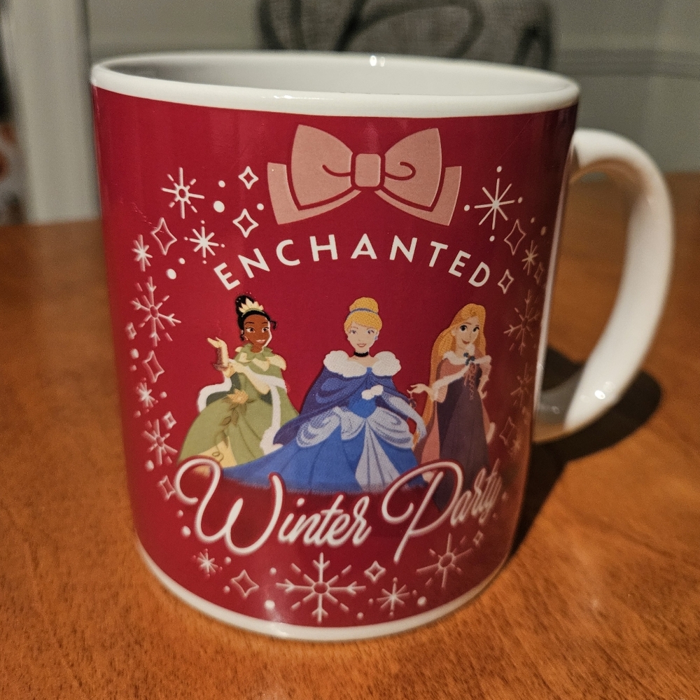 ***Sold***Disney Princess Winter Party Mug Enchanted HUGE Mug Brand New